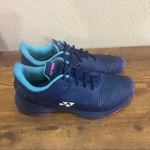 Yonex Tennis Shoes Mens Sz 7.5 Sonicage 2 Navy Pink Unisex Womans 9 Sneaker EUC